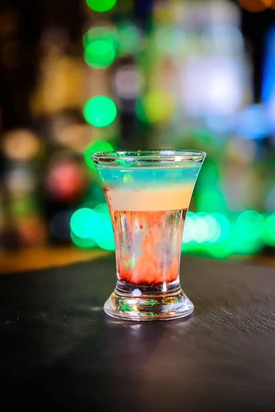 Glass Cocktail Brown Red Top White Top Emerald Which Set — Fotografia de Stock