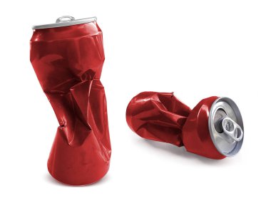 Beyaz bir arka plan üzerinde izole sıkıştırılmış kutular