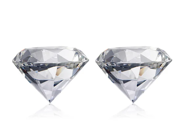 Bländande Diamant Vit Bakgrund — Stockfoto