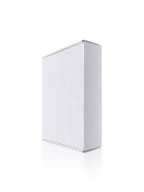 Boş ambalaj kutusu beyaz arkaplan üzerinde izole edilmiş ambalaj tasarımı için hazır