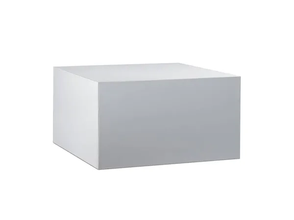 パッケージデザインのための白の背景に隔離された空白のパッケージ段ボール箱 — ストック写真