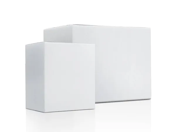 Порожня Упаковка Картонна Коробка Ізольована Білому Тлі Готова Дизайну Упаковки — стокове фото