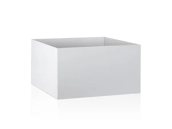 Порожня Упаковка Картонна Коробка Ізольована Білому Тлі Готова Дизайну Упаковки — стокове фото
