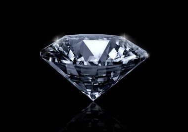 siyah arka plan üzerine göz kamaştırıcı Pırlanta