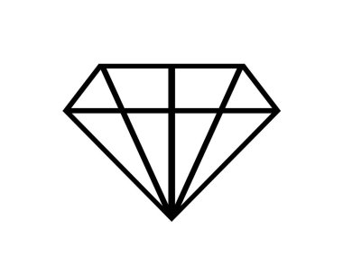 Düz bir şekilde elmaslar. Soyut siyah elmas simgeleri. Doğrusal ana hat işareti. simge logo tasarımı elmaslar