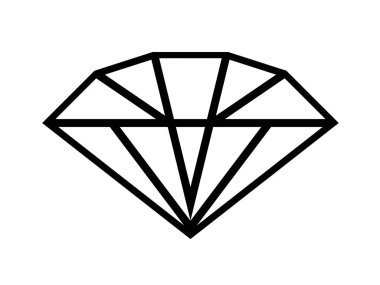 Düz bir şekilde elmaslar. Soyut siyah elmas simgeleri. Doğrusal ana hat işareti. simge logo tasarımı elmaslar