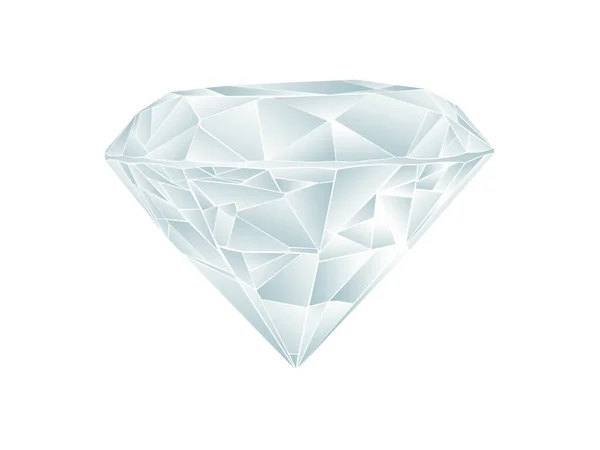 Diamant Réaliste Pas Gradient Sur Fond Blanc — Photo
