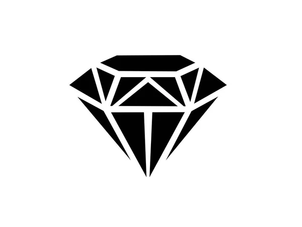 Diamanten Flachen Stil Abstrakte Schwarze Diamanten Ikonen Lineare Umrisse Symbol — Stockfoto