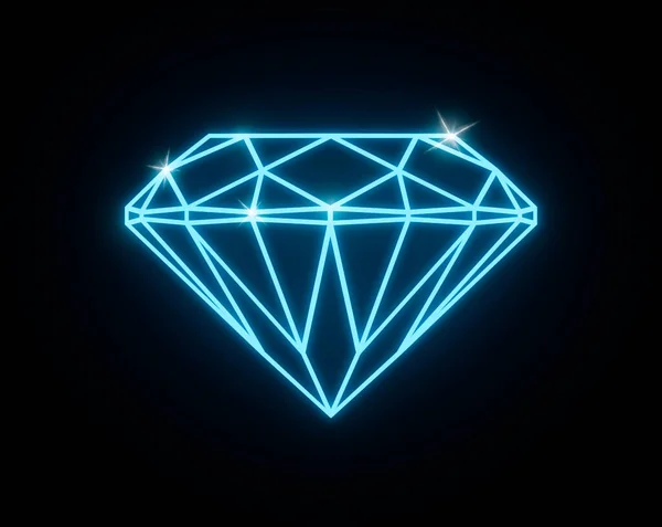 Abstrakte Luxusschablone Mit Blauem Diamanten — Stockfoto