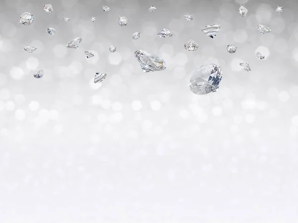 Diamante Deslumbrante Sobre Fondo Bokeh Blanco Brillante Concepto Para Elegir —  Fotos de Stock