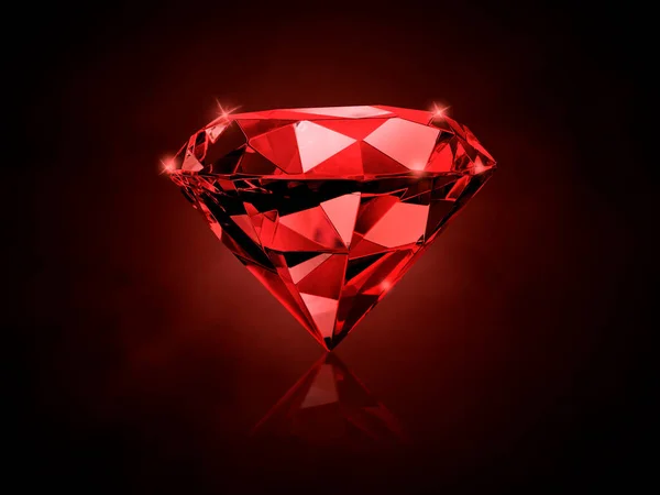 Oogverblindende Diamant Rood Rood Glanzende Bokeh Achtergrond — Stockfoto