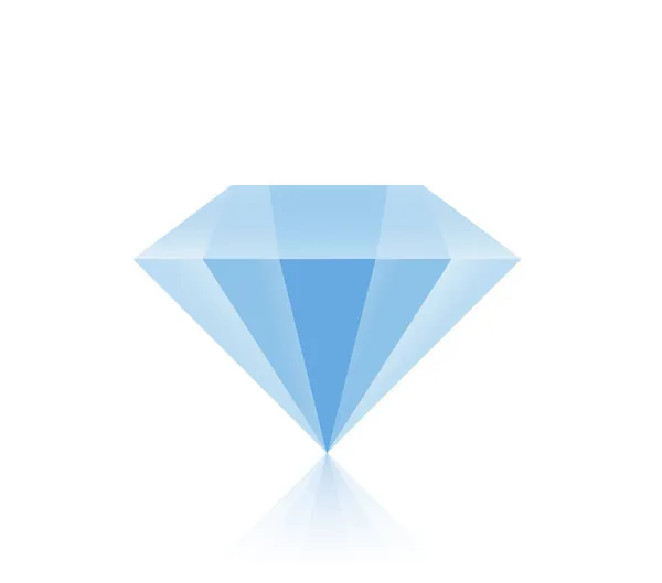Diamant Logo Blaue Raute Symbol Schmuckgeschäft — Stockfoto