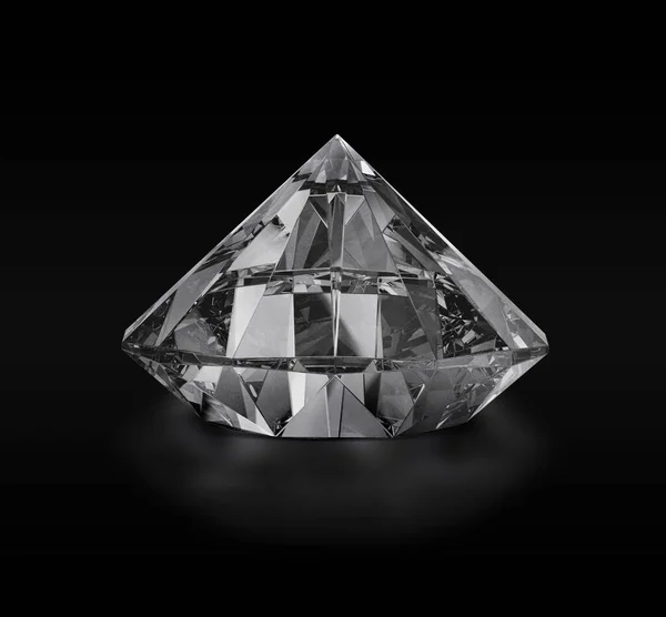 Bländande Diamond Svart Bakgrund — Stockfoto