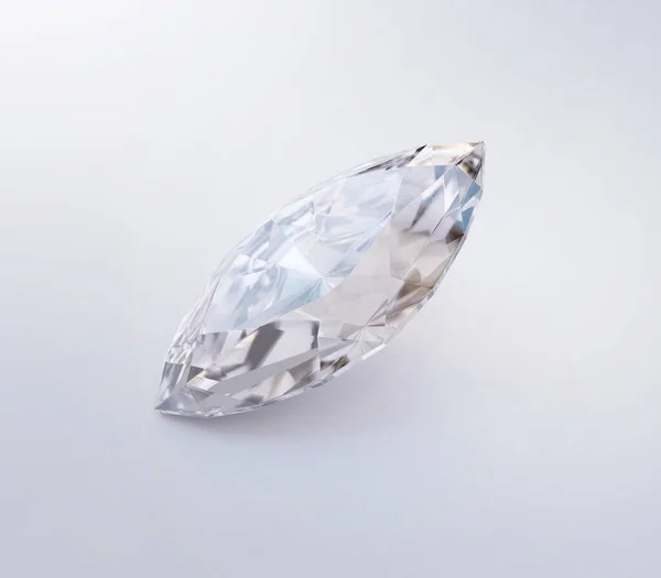 Diamante Deslumbrante Sobre Fondo Gris — Foto de Stock