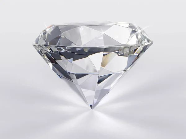 Diamante Deslumbrante Fundo Cinza — Fotografia de Stock