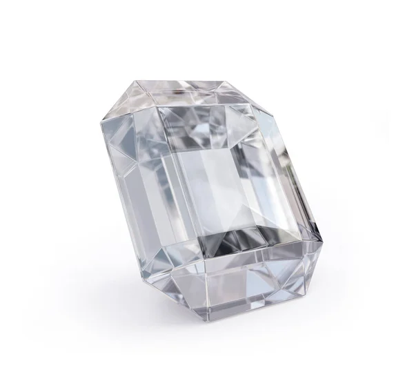 Diamant Éblouissant Sur Fond Blanc — Photo