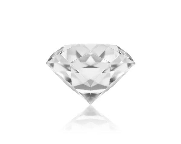 Schitterende Diamant Witte Achtergrond — Stockfoto