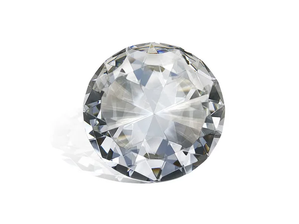 Schitterende Diamant Witte Achtergrond — Stockfoto