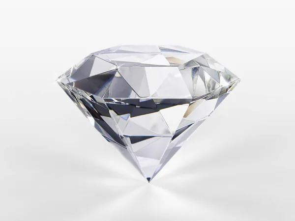 Diamante Deslumbrante Sobre Fondo Blanco —  Fotos de Stock