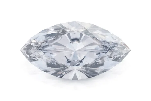 Diamante Abbagliante Sfondo Bianco — Foto Stock