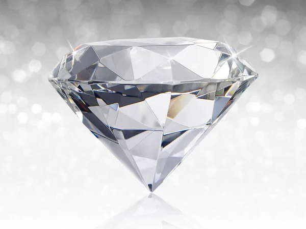 Diamante Abbagliante Sfondo Bianco Brillante Bokeh Concetto Chossing Migliore Design — Foto Stock