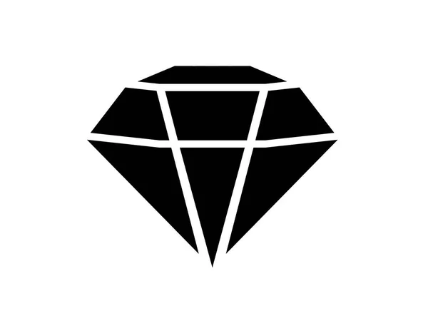 Diamanty Plochém Stylu Abstraktní Černé Diamantové Ikony Lineární Obrysová Značka — Stock fotografie
