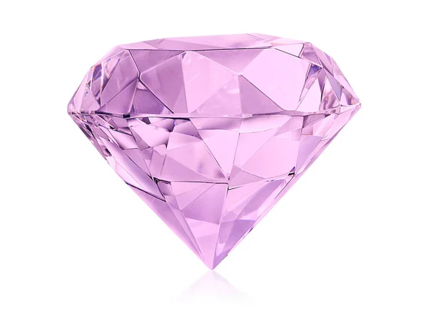 Bländande Diamant Vit Bakgrund — Stockfoto