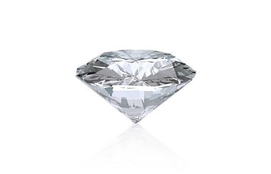 Beyaz arka planda göz kamaştırıcı elmas