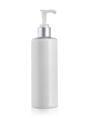 Beyaz arka plan üzerinde izole boş kozmetik konteyner