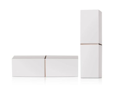 Beyaz arka plan üzerinde izole kozmetik kutusu