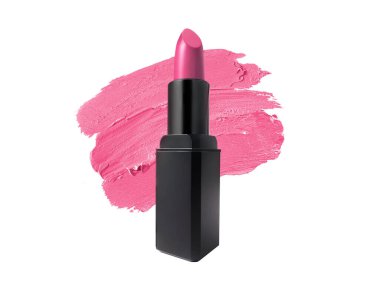 Ruj ve ruj izole üzerinde beyaz arka plan smear