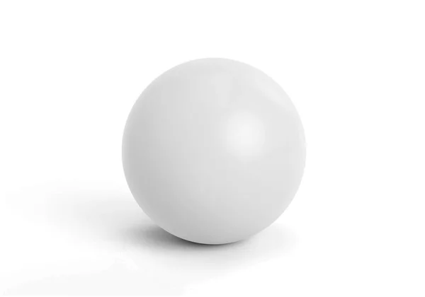 White Sphere Shadow Ball Render — Stock Photo, Image