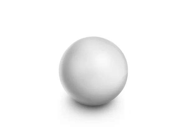 White Sphere Shadow Ball Render — Stock Photo, Image