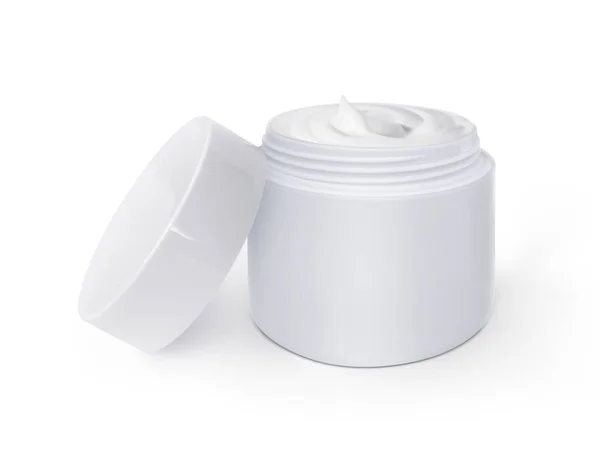 Crema Cosmetica Isolata Bianco — Foto Stock