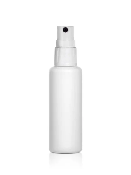 Plast Sprayflaskor Isolerad Vit Bakgrund — Stockfoto
