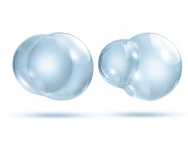 Şeffaf sabun veya su kabarcıkları