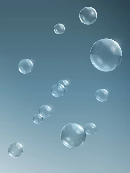 Transparentní Mýdlo Nebo Vodní Bubliny — Stock fotografie