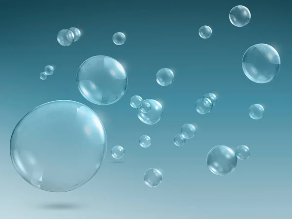 Transparentní Mýdlo Nebo Vodní Bubliny — Stock fotografie