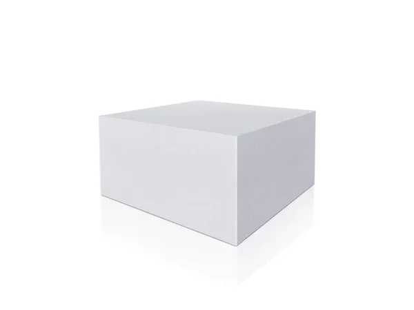 Λευκό Κενό Συσκευασία Κουτί Από Χαρτόνι Που Απομονώνονται Λευκό Φόντο — Φωτογραφία Αρχείου
