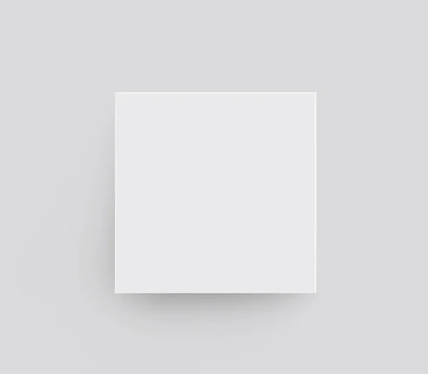 空白包装白色纸板盒白色背景隔离准备包装设计 — 图库照片