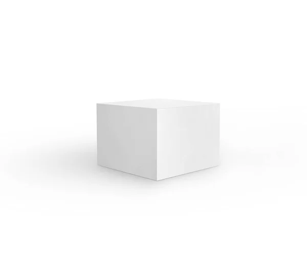 Caja Cartón Blanco Embalaje Blanco Aislado Sobre Fondo Blanco Listo —  Fotos de Stock