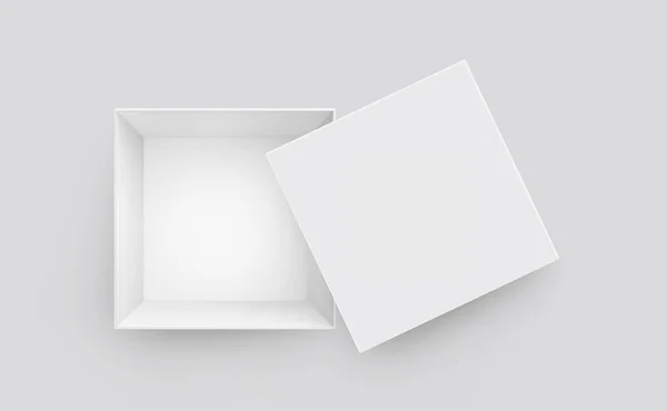 Prázdná Krabička Izolované Bílém Pozadí Vykreslení — Stock fotografie