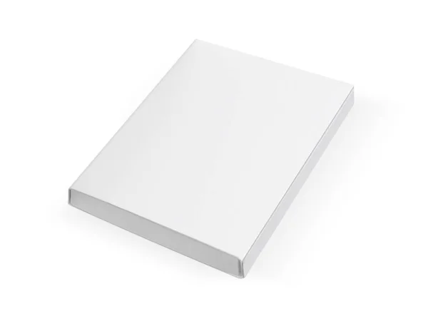 White Product Karton Package Box Vorhanden Illustration Isoliert Auf Weißem — Stockfoto
