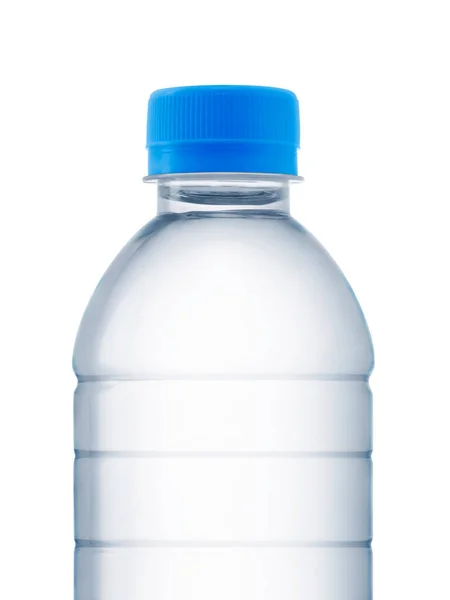 Nahaufnahme Einer Plastikflasche Auf Weißem Hintergrund — Stockfoto