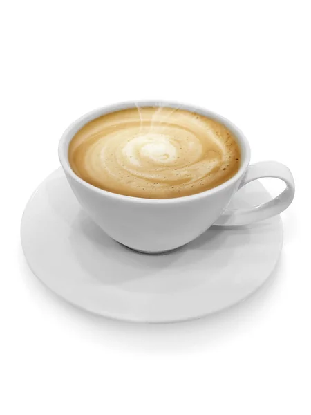 Kopje Koffie Witte Achtergrond — Stockfoto