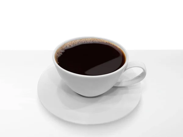 Tazza Caffè Sfondo Bianco — Foto Stock
