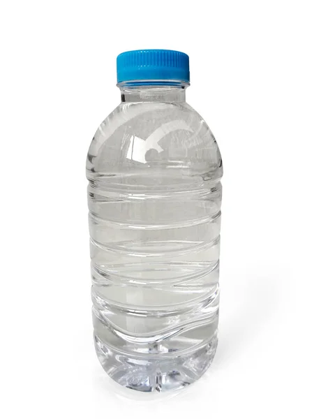 白い背景に空の水ボトル — ストック写真