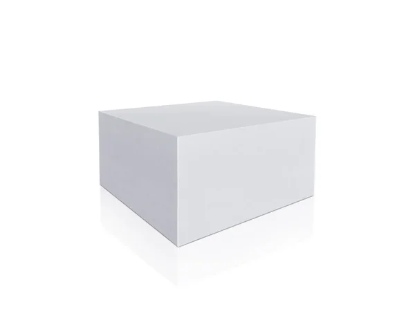 Blank Packaging White Cardboard Box Isolated White Background Ready Packaging — Stock Photo, Image