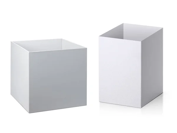 Blank Box Open Box Isolated White Background — Stock Photo, Image