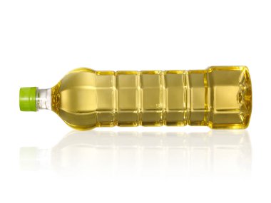 palm çekirdek yemeklik yağ, beyaz zemin üzerine izole bir şişe